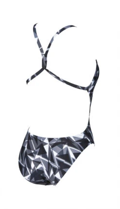 Arena Womens Shattered Glass Lightech One Piece - Black -Funky Trunks Store 001184 500 W SHATTERED GLASS LIGHTECH ONE PIECE BACK 004 BR S