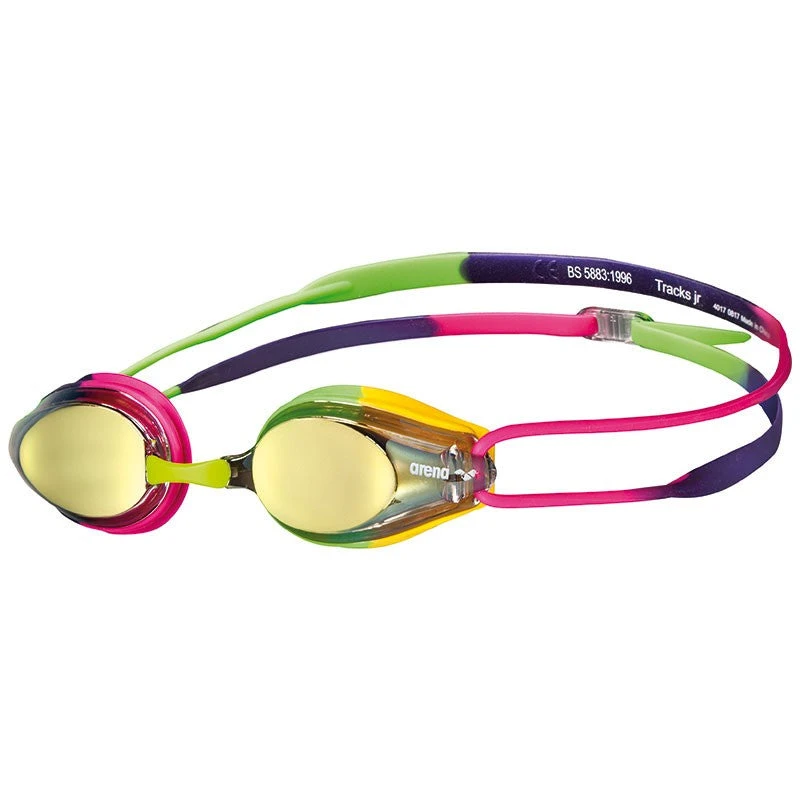 Arena Tracks Junior Mirror Goggles - Violet Fuchsia Green 2 Arena Tracks Junior Mirror Goggles - Violet Fuchsia Green