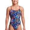 Funkita Ladies Diamond Back One Piece - Spin Doctor