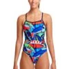 Funkita Ladies Single Strap One Piece - Face Palm -Funky Trunks Store FS15L FACE PALM 01