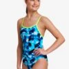 Funkita Girls Single Strap One Piece - Hidden Depths 1 Funkita Girls Single Strap One Piece - Hidden Depths -Funky Trunks Store FS16G HIDDEN DEPTHS 13