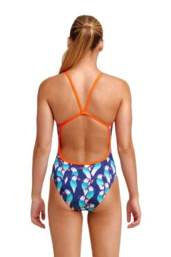 Funkita Girls Single Strap One Piece - Pengoo Parade -Funky Trunks Store FS16G PENGOO PARADE 02