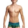Funky Trunks Mens Plain Front Trunks - Spraying Alive -Funky Trunks Store FT01M SPRAYING ALIVE 01