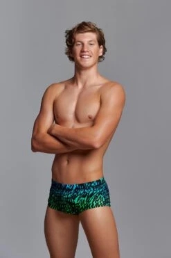 Funky Trunks Mens Plain Front Trunks - Spraying Alive -Funky Trunks Store FT01M SPRAYING ALIVE 2457