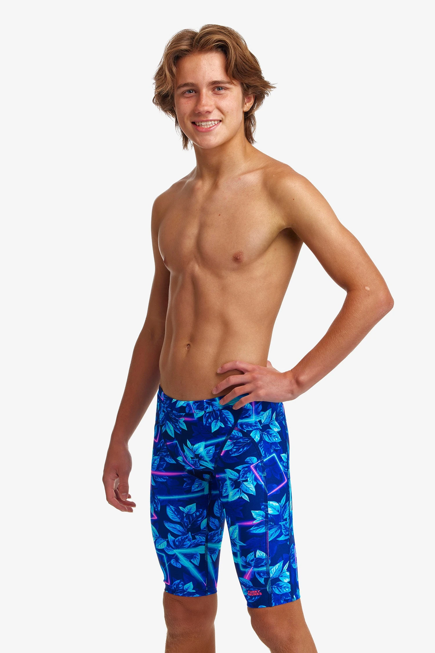 Funky Trunks Boys Training Jammers - Leaf Laser 5 Funky Trunks Boys Training Jammers - Leaf Laser - Image 3
