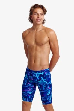 Funky Trunks Mens Training Jammers - Leaf Laser -Funky Trunks Store FT37M LEAF LASER 11