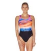 Speedo Womens Triple Crossback One Piece - Mountain Hues 2 Speedo Womens Triple Crossback One Piece - Mountain Hues -Funky Trunks Store Womens Triple Crossback One Piece Lifestyle Mountain Hues