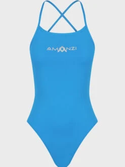 Amanzi Womens Tie Back One Piece - Azure