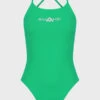 Amanzi Womens Tie Back One Piece - Emerald -Funky Trunks Store amanzi emerald tie back one piece am19285