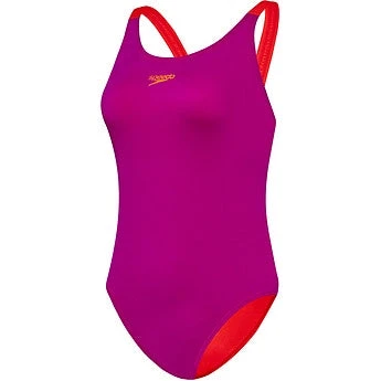 Speedo Womens Endurance Leaderback One Piece - Fluro Magenta Firey Red 3 Speedo Womens Endurance Leaderback One Piece - Fluro Magenta Firey Red